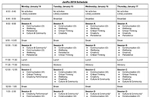 JanPo Schedule Preview